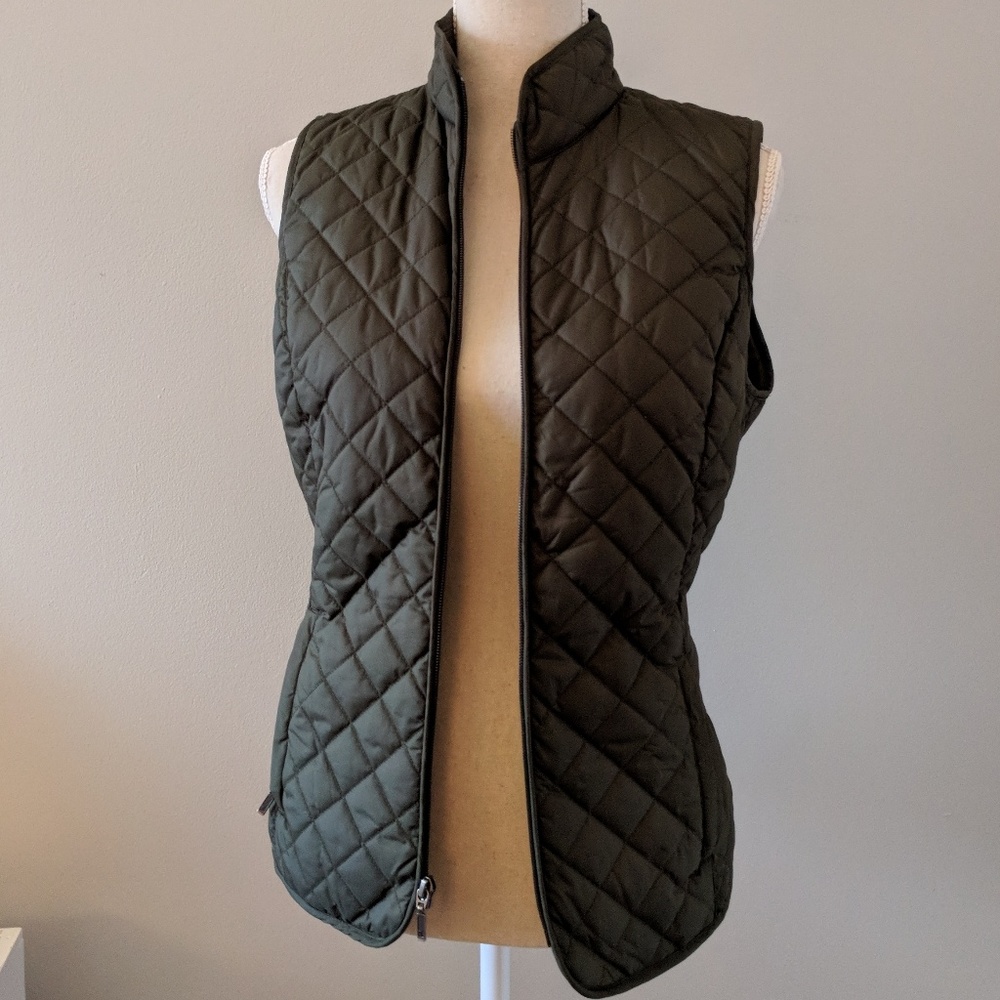 Eddie Bauer Olive green fall vest